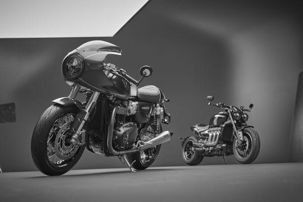 Triumph Thruxton & Rocket filming