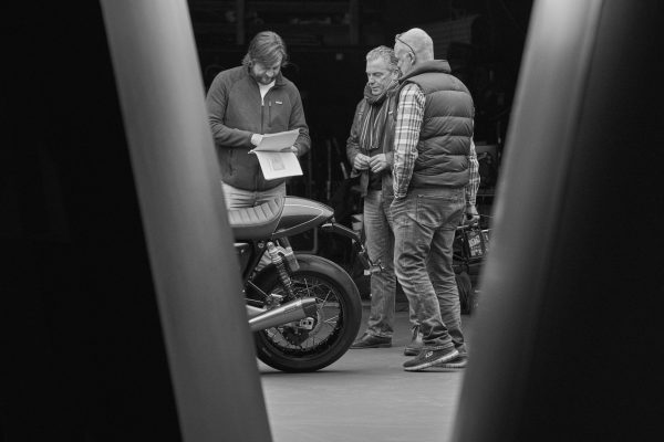 Triumph Thruxton & Rocket filming