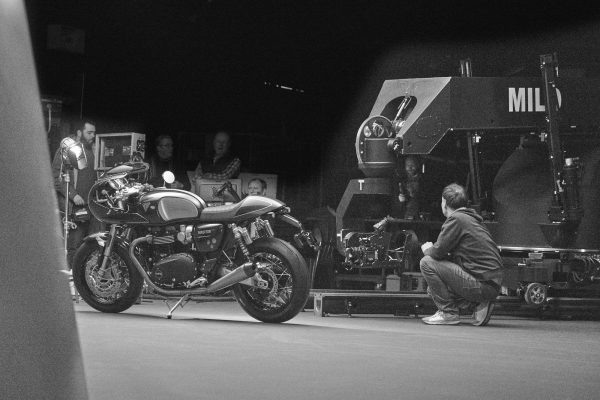 Triumph Thruxton & Rocket filming