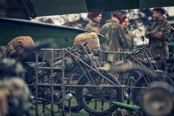 Royal Enfield Flying Fleas and the Dakota